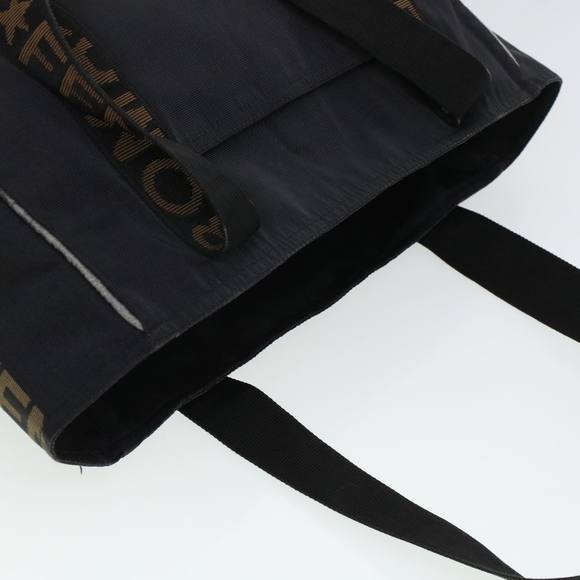 FENDI Tote Bag Nylon Black Brown Auth 44164 - Picture 6 of 16